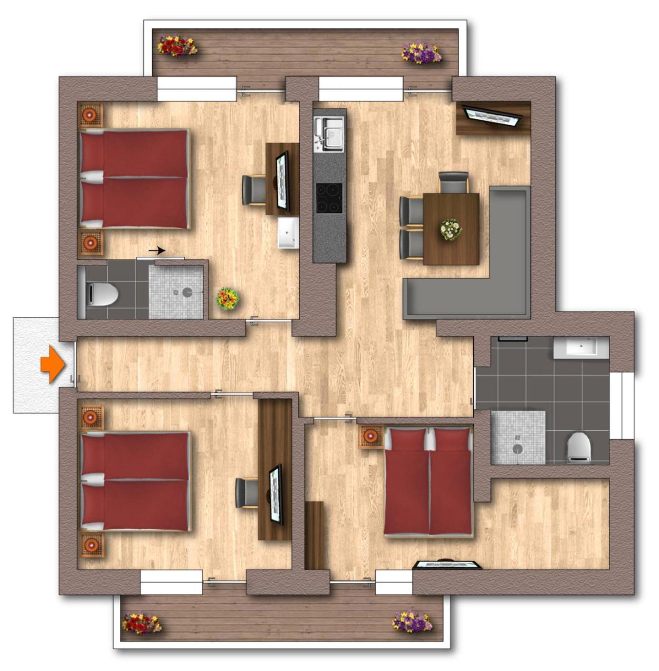 מאיירהופן Appartements Alma מראה חיצוני תמונה